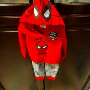 Spiderman Marvel sweat suit set 6-9m nwt